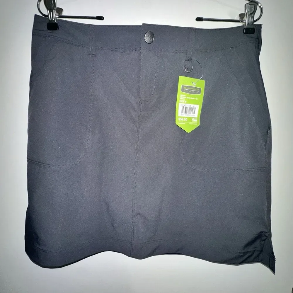 REI Women’s Northway Travel Skort Dark Grey Shorts Skort New with Tag 8 Gorpcore